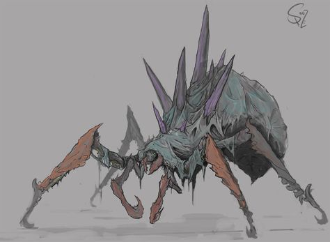 Shadow Spider, Monster Hunter Art, Giant Spider, Spider Art, Alien Concept, Fantasy Beasts, Alien Concept Art, Monster Concept Art, Alien Creatures