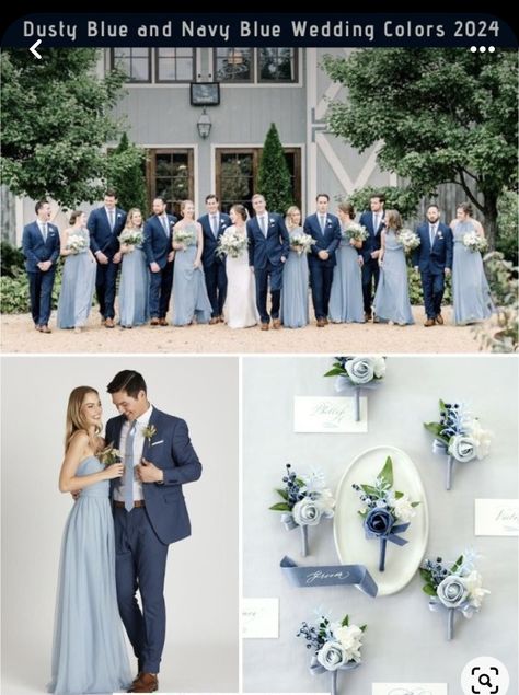 Blue Wedding Theme Groomsmen, Wedding Motif Ideas Color Schemes, Blue Motif Wedding, Dusty Blue Groom, Light Blue And Navy Wedding, Light Blue Winter Wedding, Dusty Blue And Gray Wedding, Powder Blue Wedding, Slate Blue Wedding