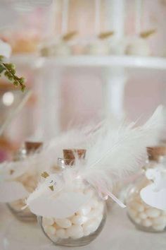 Swan Party by Little Big Company | CatchMyParty.com Swan Theme Birthday Party, Swan Lake Birthday Party, Swan Lake Birthday, Lake Birthday Party, Swan Party, Lake Birthday, Ideas Bautizo, Swan Baby Shower, Monika Hibbs