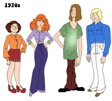 Scooby Gang fanart imagines the stylish outfits they'd sport in various decades | The Daily Dot Scooby Doo Gang, What's New Scooby Doo, Scooby Doo Costumes, Mystery Incorporated, Scooby Doo Mystery Inc, Scooby Doo Images, Scooby Doo Mystery Incorporated, New Scooby Doo, Velma Dinkley