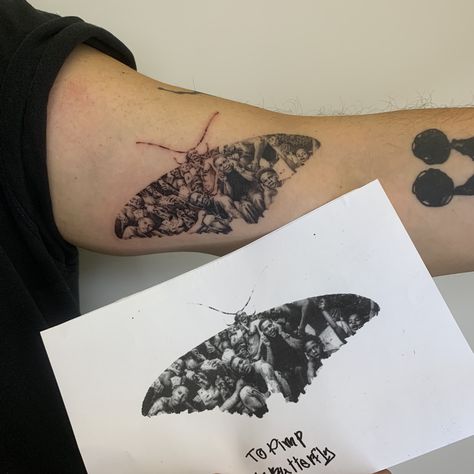 Kendrick Lamar Butterfly Tattoo, Kendrick Inspired Tattoo, Kendrick Lamar Tpab Tattoo, Kendrick Lamar Tattoo Words, Kendrick Lamar Inspired Tattoos, To Pimp A Butterfly Tattoo, Kendrick Lamar Tattoo Ideas, Rap Tattoo Ideas, Kendrick Lamar Tattoo