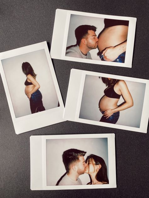 Pregnant Polaroid Photo, Pregnancy Poloroid Pictures Ideas, Pregnant Polaroid, Pregnancy Announcement Polaroid, Pregnancy Polaroid Pictures, Polaroid Pregnancy Pictures, Pregnancy Couple Photos, Baby Belly Photos, Pregnancy Couple