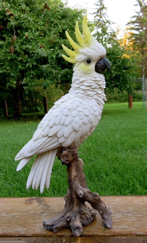 Bird Carving Patterns, Cockatoo Bird, Paper Mache Animals, Nature Projects, Funny Parrots, Paper Birds, Bird Figurine, Bird Silhouette, Australian Animals