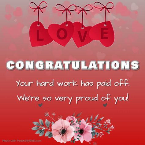 Editable Printable card Congratulations your hard work has paid off we are so proud of you! So Proud Of You, Appreciation Cards, Paid Off, Congratulations Card, Thank You Notes, So Proud, Proud Of You, Printable Cards, Hard Work