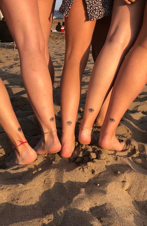 3 Best Friend Tattoos Small Unique, Turkish Eye Tattoo, Trio Tats, Duo Tattoos, Tattoo Trio, 3 Best Friend Tattoos, Turkish Tattoo, Cousin Tattoos, 3 Best Friends