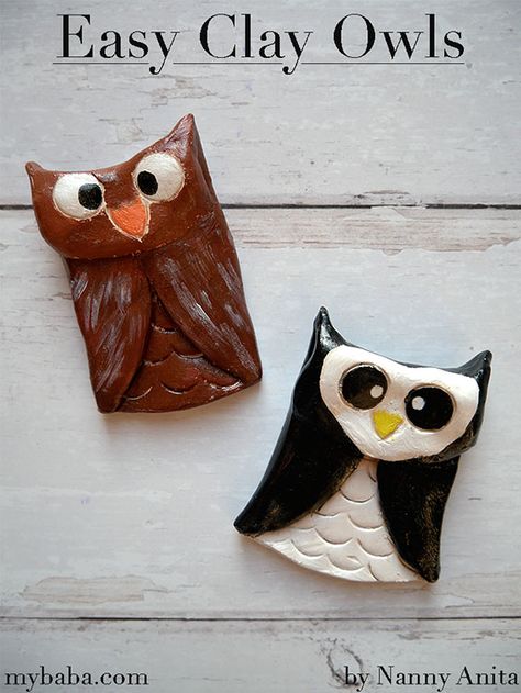 How To Make An Owl, Clay Owls For Kids, Owl Ears, Owl Pottery, Make Your Own Clay, Clay Pinch Pots, Owl Kids, Clay Owl, Oven Bake Clay