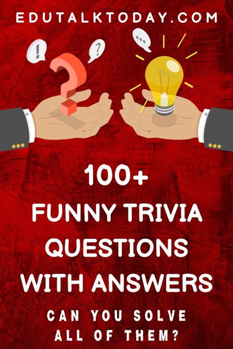 105 Funny Trivia Questions and Answers - EduTalkToday Funny Trivia Questions And Answers For Adults, Work Trivia Games, Trivia Questions And Answers For Adults, Funny Trivia Questions And Answers, Office Trivia Questions, Senior Trivia, Fun Trivia Questions And Answers, Funny Trivia Questions, Trivia For Seniors