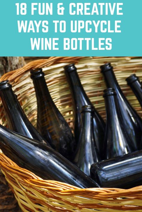 Garden Bottle Ideas, Recycling Wine Bottles, Reuse Wine Bottles Diy, How To Reuse Wine Bottles, Things To Do With Old Bottles, What To Make With Wine Bottles, Easy Wine Bottle Crafts, Upcycle Glass Bottles Diy Crafts, Reuse Alcohol Bottles