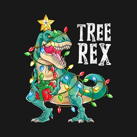 T Rex Christmas Tree, Dinosaur Tree, Dinosaur Christmas Tree, Pajamas Men, Tree Rex, T Rex Humor, Christmas Dinosaur, Dinosaur Posters, Christmas T Shirt Design