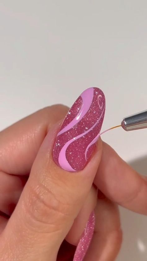 Baddie Nail Aesthetic, Easy Gel Nail Designs For Short Nails, Barbie Aesthetic Nails, Highlight Nails, Barbie Acrylic Nails, Barbie Nails Design Ideas, Barbie Inspired Nails, Barbie Nail Art, Pink Nail Design Ideas