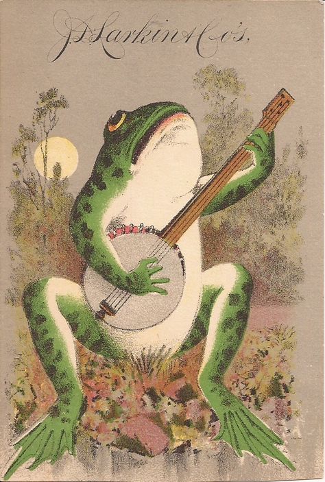 Frog With Banjo, Frog Rock, J S, Banjo, Post Cards, Vintage Postcards, Rock And Roll, Art Inspo, Tatting