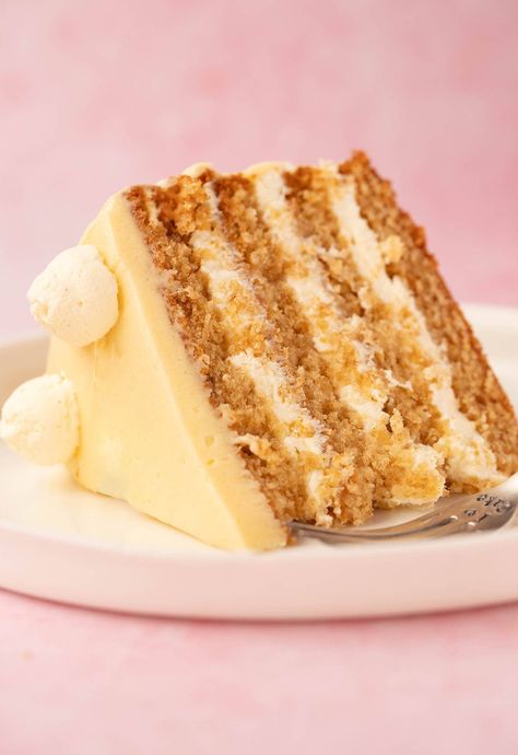 10 Inch Cake Recipe, Honey Butter Cake Recipe, Honey Cream Cake, Honey Flavored Cake, Vanilla Honey Cake, Layered Honey Cake, Hot Honey Dessert, Recipes With Creamed Honey, Honey Layer Cake