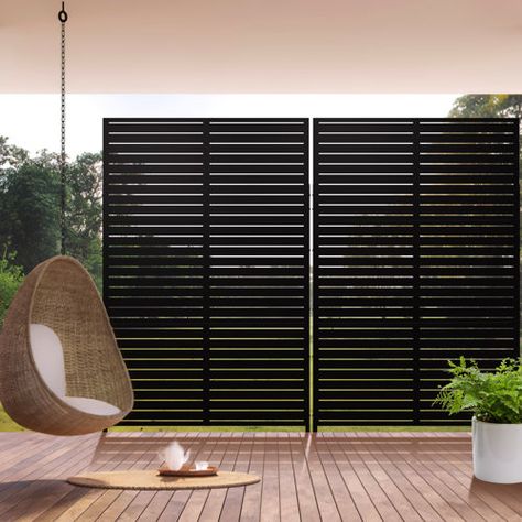 MAYEERTY 6.3 ft. H x 4 ft. W Metal Privacy Screen | Wayfair Zen Patio, Metal Privacy Screen, Privacy Wall, Dimensional Wall Art, Outdoor Kitchen Grill, Privacy Walls, Outdoor Privacy, Dimensional Wall, Decorative Screens