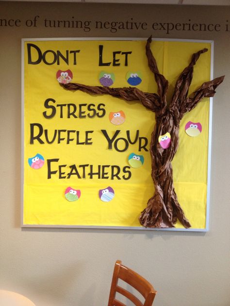 RA Stress bulletin board Ra Bulletin Boards Motivation, Study Tips Ra Bulletin Board, Midterm Bulletin Board Ra, Grinnell College, Counseling Organization, Office Bulletin Board Ideas, Ra Bulletin Boards Midterms, Midterms Bulletin Board Ra, Counseling Bulletin Boards