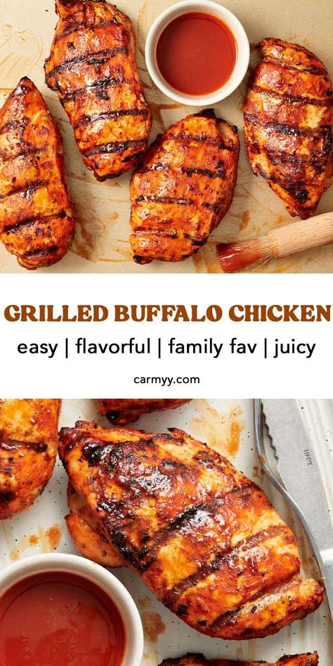 Grilled Buffalo Chicken Tenders, Buffalo Chicken Marinade, Buffalo Grilled Chicken, Grilled Buffalo Chicken Sandwich, Buffalo Chicken Grilled, Buffalo Chicken Breast, Smoked Pork Recipes, Chicken On The Grill, Grilled Buffalo Chicken