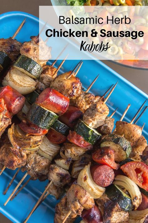 Recipe For Grilled Chicken, Recipes Grill, Sausage Kabobs, Chicken And Sausage, Grilling Ideas, Chicken Receipes, Grilled Chicken Breast, Summer Foods, Chicken Kabobs