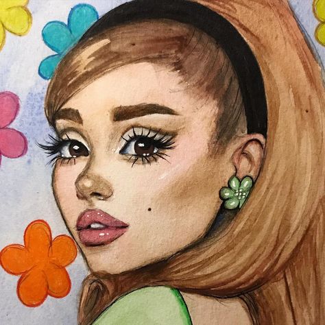 liv on Instagram: “@arianagrande the background is ugly don’t look at it . . . . . . #arianagrande #ariana #positions #watercolorpainting #watercolor #art…” Ariana Grande Watercolor, Ariana Grande Painting, Draw Ariana Grande, Ariana Grande Sketch, Ariana Grande Cartoon, Ariana Grande Art, Ariana Grande Anime, Ariana Grande Drawings, Realistic Pencil Drawings