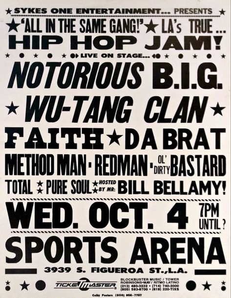 90s Concert Poster, Nas Poster, Notorious Big Poster, Method Man Redman, Audiophile Room, Hip Hop Festival, Rap Concert, Vintage Concert Posters, Hip Hop Poster