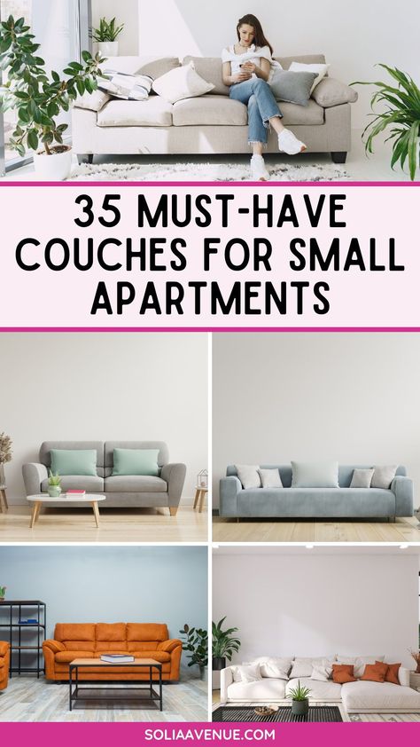 Find the perfect sofa with our list of the best apartment couches for small spaces. Featuring unique apartment couches ideas and options like two couches apartment living room. Sofabeds Ideas Small Spaces, Apartment Couches, Best Couches, Small Apartment Couch, Apartment Couch, Low Profile Sofa, Space Saving Apartment, Simple Couch, Small Apartment Furniture