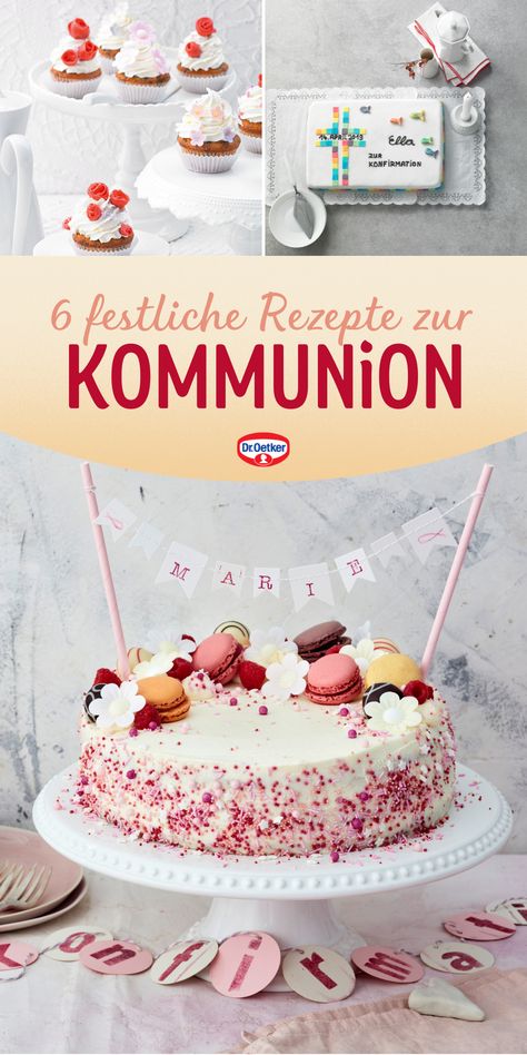 Die Erstkommunion ist ebenso wie die Konfirmation ein ganz besonderer Tag für Groß und Klein. So wird nach dem Gottesdient gemeinsam gefeiert. Dr. Oetker Rezepte, Kommunion Torte, Kommunion Kuchen, Kommunionstorte, Kommunionskuchen, Kommunion Cupcakes, Cupcakes Rezepte Kommunion, Cupcake Ideen Kommunion, Cupcake Kommunion, Konfirmation Torte, Konfirmation Kuchen, Konfirmations Torte, Konfirmationskuchen, Konfirmation Cupcakes, Jugendweihe Torte, Jugendweihe Kuchen, Kuchen zur Jugendweihe Cupcake, Cake, Pins, Quick Saves