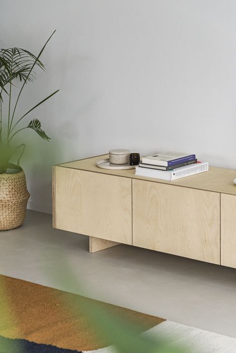 Discover the unique OTOTO furniture collection, created with a minimalist lifestyle in mind! Low Cabinet Design, Tv Furniture Ideas, Plywood Rack, Plywood Furniture Design, Plywood Sideboard, Mdf Furniture, Comfortable Beds, Plywood Design, House Makeovers