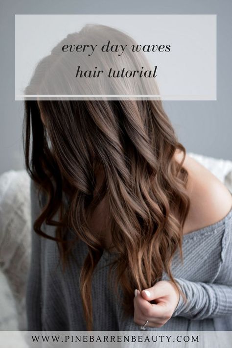 Every Day Waves Hair Tutorial | Pine Barren Beauty | how to curl your hair, loose waves hair tutorial, hair goals, hair vibes #everydayhair #hairtutorial Hair Loose Waves, Loose Waves Hair Tutorial, Black Hair Curls, Wavy Hairstyles Tutorial, Hair Curling Tutorial, Curl Your Hair, Tutorial Hair, Waves Hair, Curls For Long Hair