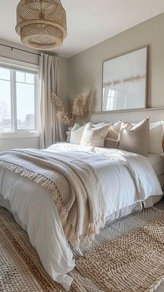 Room Inspo Brown, Brown And White Bedroom Ideas, Palm Bedroom, Brown And White Bedroom, White And Brown Bedroom, White Bedroom Ideas, Guest Bedroom Design, Neutral Bedroom Decor, Brown Rooms