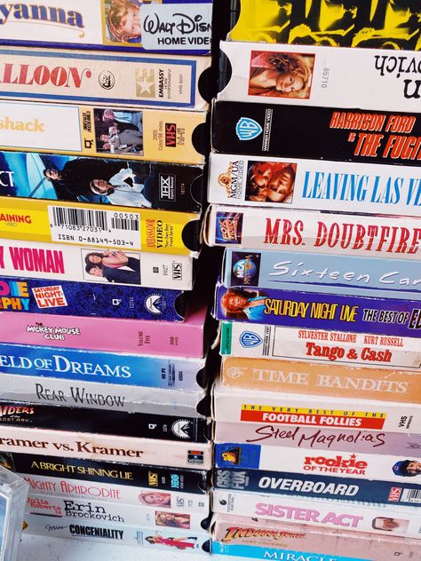 vintage movie DVDS stacked up in a thrift store Old 90s Aesthetic, Dvds Aesthetic, Dvd Collection Aesthetic, Film Aesthetic Movies, Dvd Aesthetic, Sweet Life Frank Ocean, Film Nostalgia, Tango & Cash, 90s Films