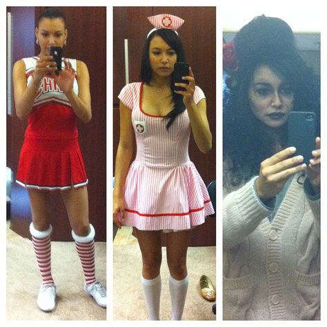 Glee Behind The Scenes, Glee Funny, Naya Rivera Glee, Candy Striper, Santana Lopez, Celebration Images, Christmas Episodes, Glee Fashion, Heather Morris