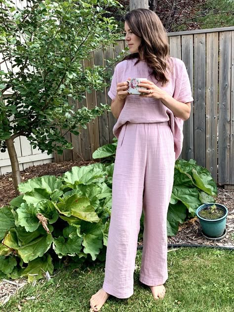 Sewing — The Walnut Homestead Peppermint Loungewear Set, Loungewear Pattern Sewing, Pajama Shirt Sewing Pattern, Loungewear Sewing Pattern Free, Loungewear Set Sewing Pattern, Pajama Pattern Womens, Lounge Wear Patterns Free, Women’s Pajama Pattern, Sewing Pattern Pajamas