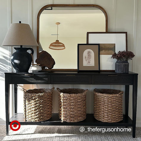 Make your home feel instantly inviting with these entryway decor ideas. Showcase your style with contemporary picks—statement framed wall art, decorative storage baskets. Add warm lighting to set the tone in any small or big space. First Time Home Decor Ideas, Target Decor Ideas, Apartment Themes, Sofa Table Decor, Console Table With Storage, Target Decor, Entryway Decor Ideas, Entry Table Decor, Country Modern Home