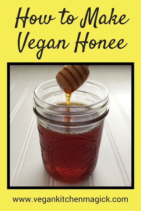 Vegan Honey Recipe, Clean Alternatives, Vegan Copycat, Food Sauces, Vegan Honey, Vegan Staples, Plant Diet, Vegan Jelly, Vegan Tips