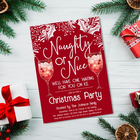 Christmas Party Themes For Adults, Funny Christmas Party Invitations, Whimsical Theme, Christmas Party Drinks, Christmas Party Host, Adult Christmas Party, Party 2023, Christmas Party Themes, Family Christmas Party