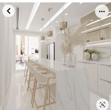 Cozy Glam Living Room, Beautiful Kitchen Designs, Glam Living Room, Dream Kitchens Design, 아파트 인테리어, Kitchen Design Modern White, Kitchen Design Decor, Luxury Kitchen Design, Kitchen Room Design