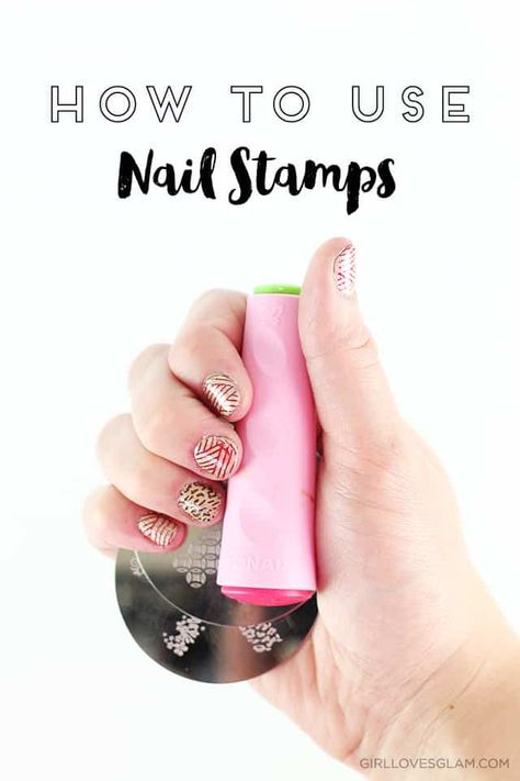 How to Use Nail Stamps Nail Stamp Kit, Nail Polish Crafts, Nail Stamper, Amazing Nails, Work Nails, Nail Idea, Stamping Nail Art, Gem Nails, Glam Nails