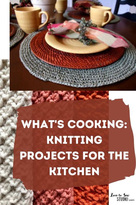 Different knitting projects for the kitchen Knit Kitchen Accessories, Kitchen Knitting Patterns, Knitting Household Items, Home Knitting Projects, Household Knitting Projects, Knit Household Items, Knit Projects, Knit Ideas, Kitchen Gloves