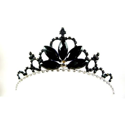 black crown ❤ liked on Polyvore featuring accessories, hair accessories, vintage hair accessories, crown hair accessories and vintage crown Black Tiara Gothic, Gothic Fascinator, Black Swan Crown, Fancy Nancy Costume, Swan Crown, Horror Birthday, Black Hair Pieces, Tiara Black, Crown Hair Accessories