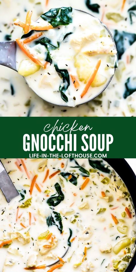 Life In The Lofthouse Recipes, Chicken And Gnocchi Soup, Chicken And Gnocchi, Life In The Lofthouse, Turkey Ideas, Slow Cooker Creamy Chicken, Slow Cooker Chili Recipe, Chicken Fresh, Chicken Gnocchi