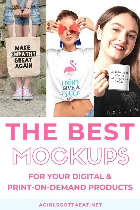 The best places to find mockups for your digital, printable, and print-on-demand products #mockups #digital #bloggers #ecommerce John Crestani, Print On Demand Products, Etsy Prints, Photo Website, Handmade Business, Cute Mugs, Creating A Brand, Digital Printables, Passive Income