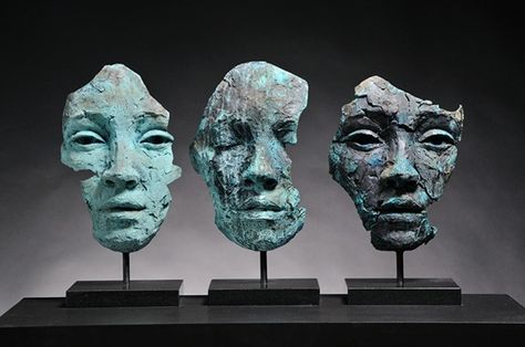 Lionel Smit, Sculpture Portrait, Sculpture Contemporary, Ceramic Mask, Sculpture Head, Sculptures Céramiques, Sculpture Projects, Masks Art, Contemporary Sculpture