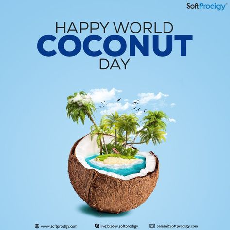 Be like a coconut to survive the harsh world; hard on the outside, soft on the inside! Happy World Coconut Day! #WorldCoconutDay #BenefitsOfCoconut #coconutwater #coconut #palmtree #genusCocos #coconutpalm #healthyfood #travel #summers Coconut Day Creative Ads, Coconut Poster Design, Coconut Product Photography, World Coconut Day, Bujo 2023, Mogu Mogu, Education Day, Coconut Benefits, Coconut Drinks