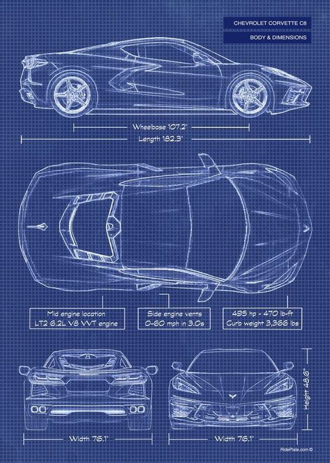 Chevrolet Corvette C8 2020 -  #Chevrolet #Corvette Corvette C8 Drawing, Chevrolet Corvette C8 Wallpaper, Corvette C8 Wallpaper, Corvette Drawing, Corvette Poster, Car Blueprint, Corvette Art, Car Prints, Corvette C8