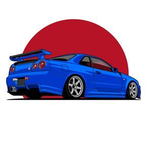 Nissan GTR vector print on Behance Nissan Skyline R34, Gtr R34, Skyline R34, Nissan Gtr, Nissan Skyline, Vector Art, Nissan, Branding, Illustrations