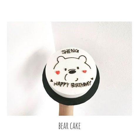 Ice Bear Cake, We Bare Bears Cake, Architecture Cake, Happy Birthday 19, Birthday Cake For Boyfriend, Happy Birthday Bear, Cake For Boyfriend, Mini Tortillas, Mini Cakes Birthday