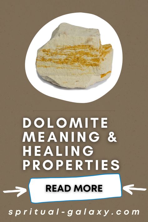 Dolomite Meaning: Healing Properties, Benefits & Uses Dolomite Crystal Meaning, Dolomite Rock, Spiritual World, Woo Woo, Crystals Healing Properties, Crystals Healing, Gemstone Meanings, Crystal Healing Stones, True Self