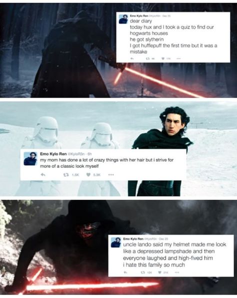 Kylo Ren Funny, Emo Kylo Ren, High Ground, Stars Wars, The Force Is Strong, Dc Movies, Star Wars Humor, Star Wars Memes, Kylo Ren