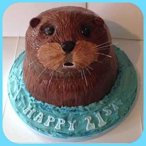 Carnac Stones, Otter Party, Otter Birthday, Dolphin Cakes, Ocean Birthday Party, Dad Birthday Cakes, Otter Love, S Cake, Zoo Birthday