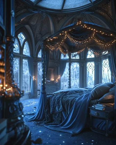 Fantasy Dorm Room, Alt Bedroom Ideas, Fantasy Bed, Alt Bedroom, Control Aesthetic, Mystical Castle, Mystical Room, Shifting Aesthetic, Angel Spiritual