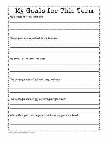 My Goals for School Goals For School, Goal Sheets, Goal Sheet, Student Information Sheet, Goal Setting For Students, General Studies, Student Reflection, School Transition, Goals Sheet