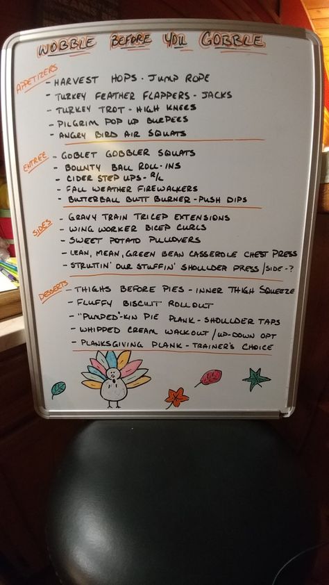 Thanksgiving Hiit Workout, Thanksgiving Themed Workouts, Thanksgiving Workout Challenge, Thanksgiving Workout Ideas, Halloween Workout Ideas, Thanksgiving Workouts, Holiday Exercise, Super Bowl Workout, Kid Workouts